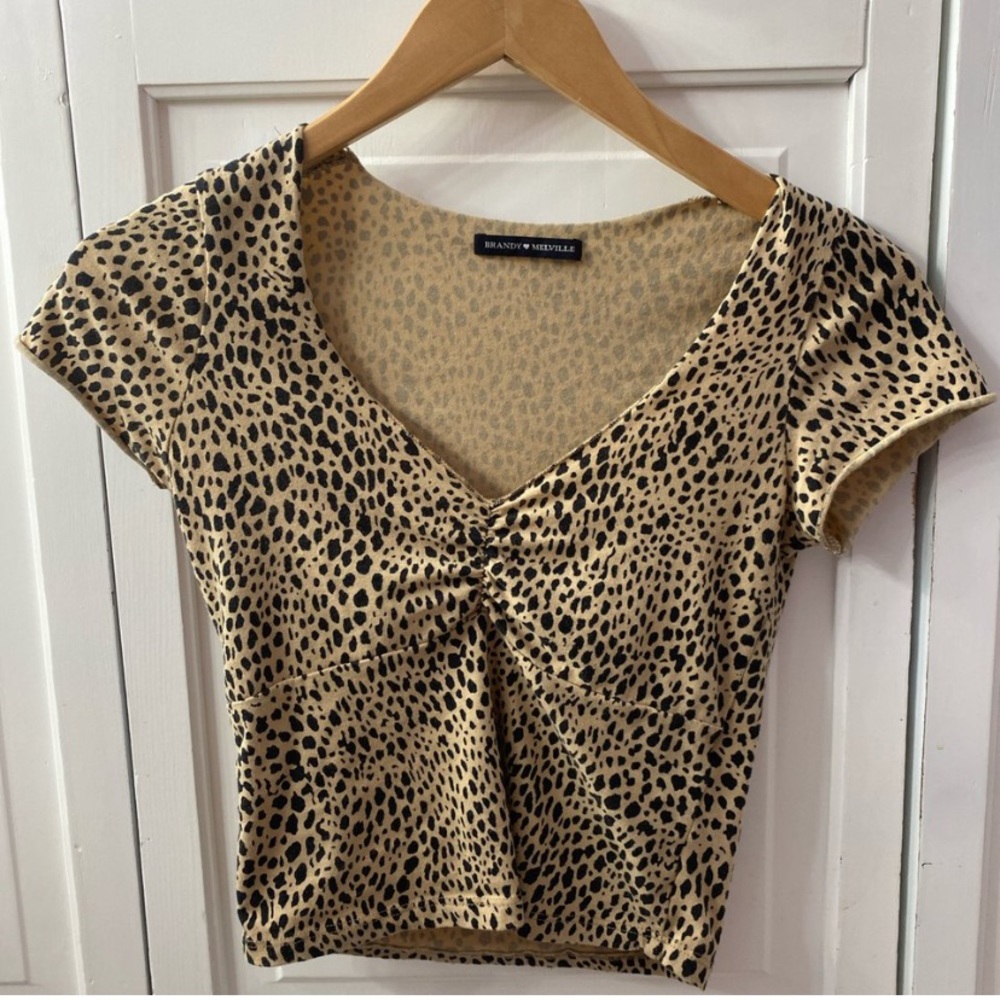 brandy melville cheetah shirt